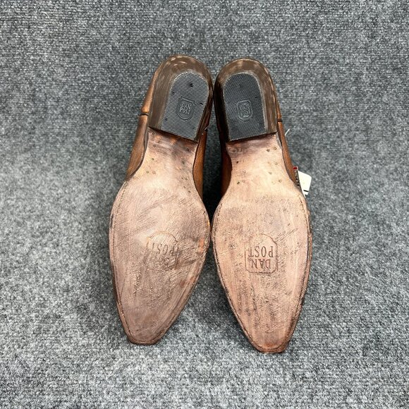 Dan Post Western Boots Women's Size 9 Brown Leather Snip Toe Cowboy Dancing Boot - Picture 12 of 16